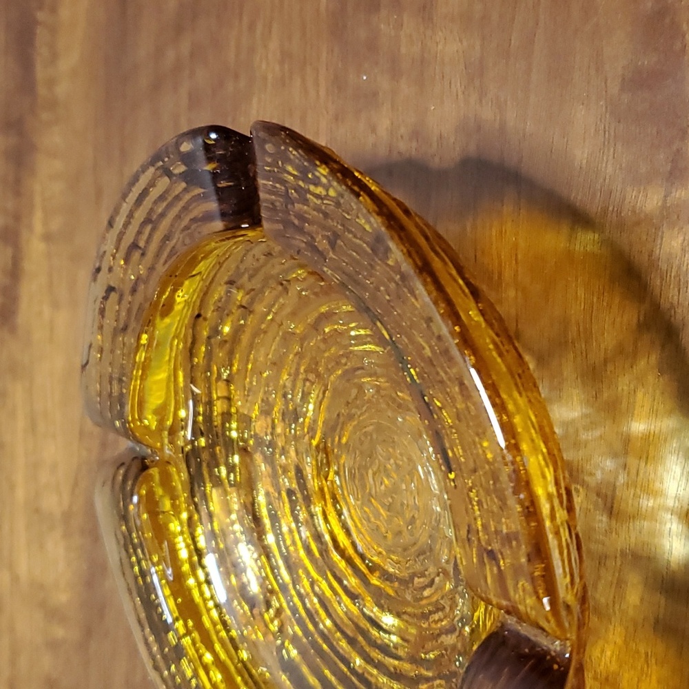 Vintage Anchor Hocking Soreno amber ashtray 6.5" - Picture 4 of 8